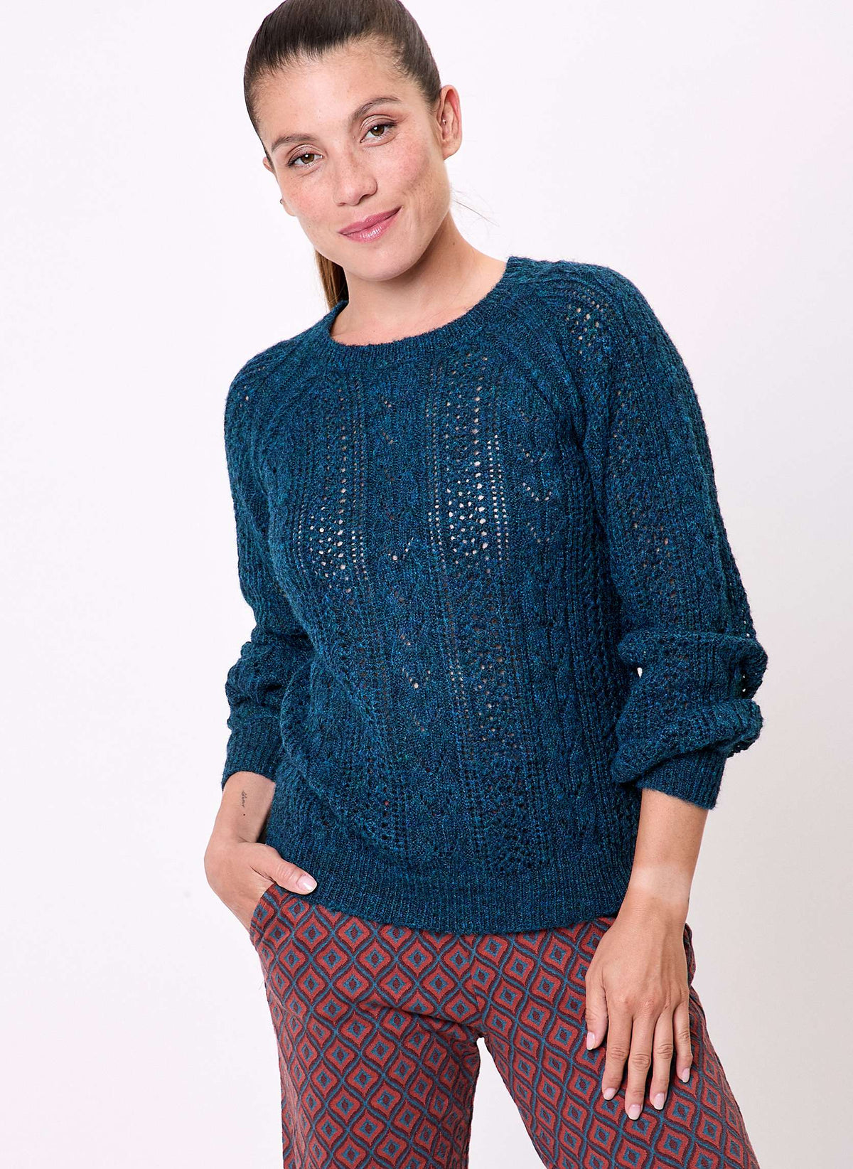 Pull tricot fantaisie torsadé  PADDI