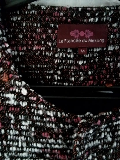 Manteau long avec fil brillant