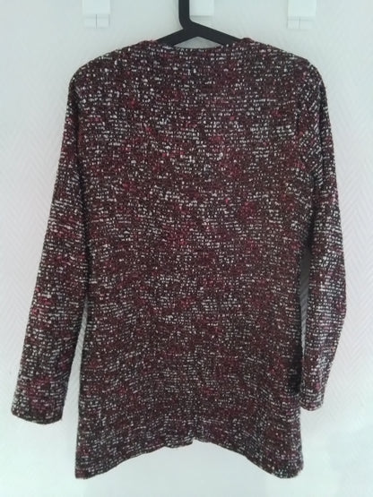 Manteau long avec fil brillant