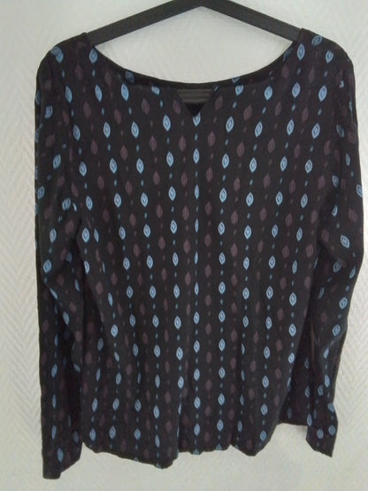 Top noir manches longues