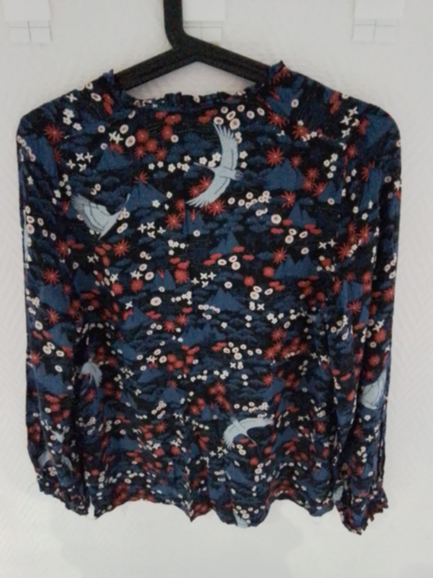 Chemisier boutonné imprimé en coton