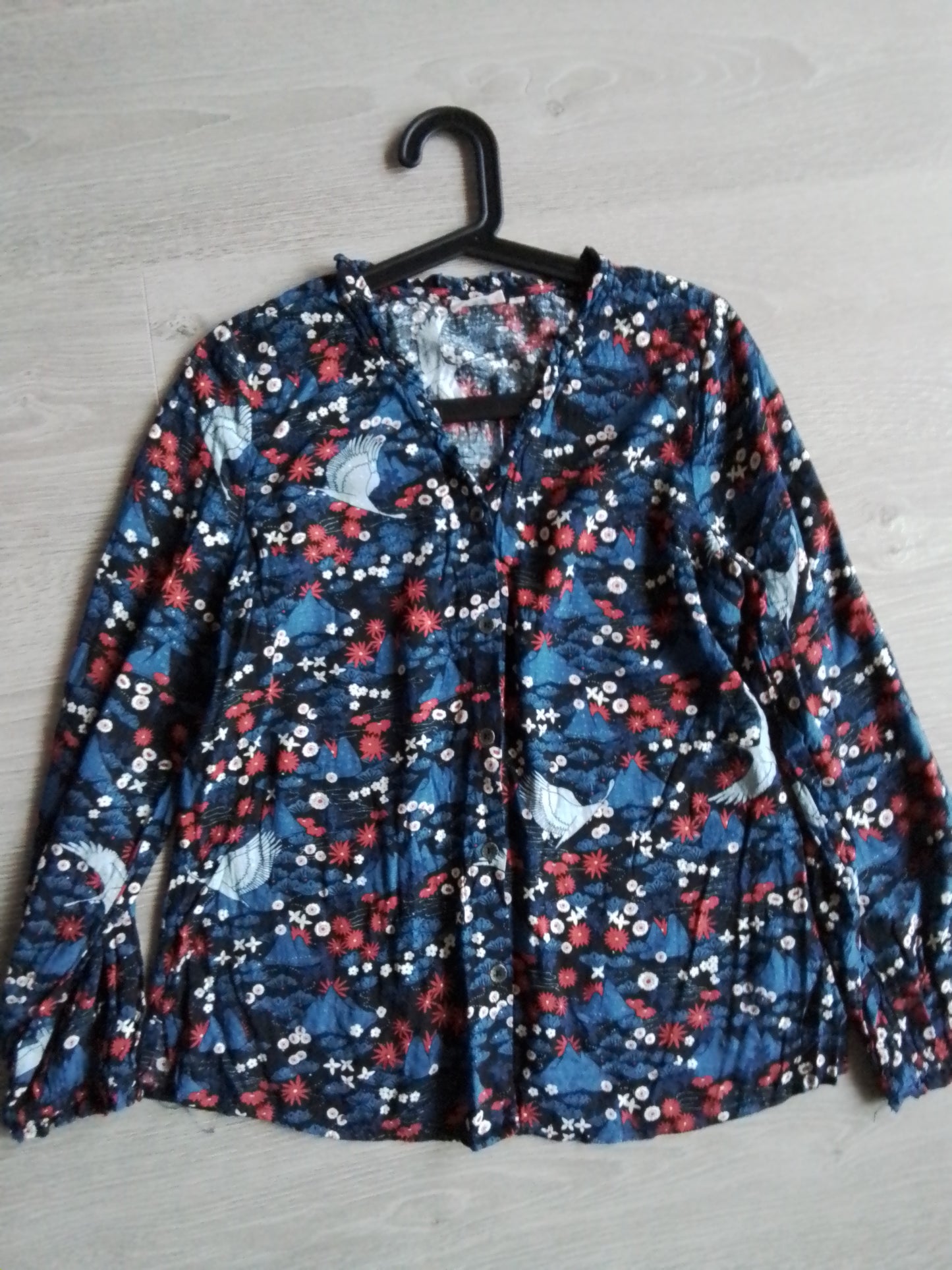 Chemisier boutonné imprimé en coton