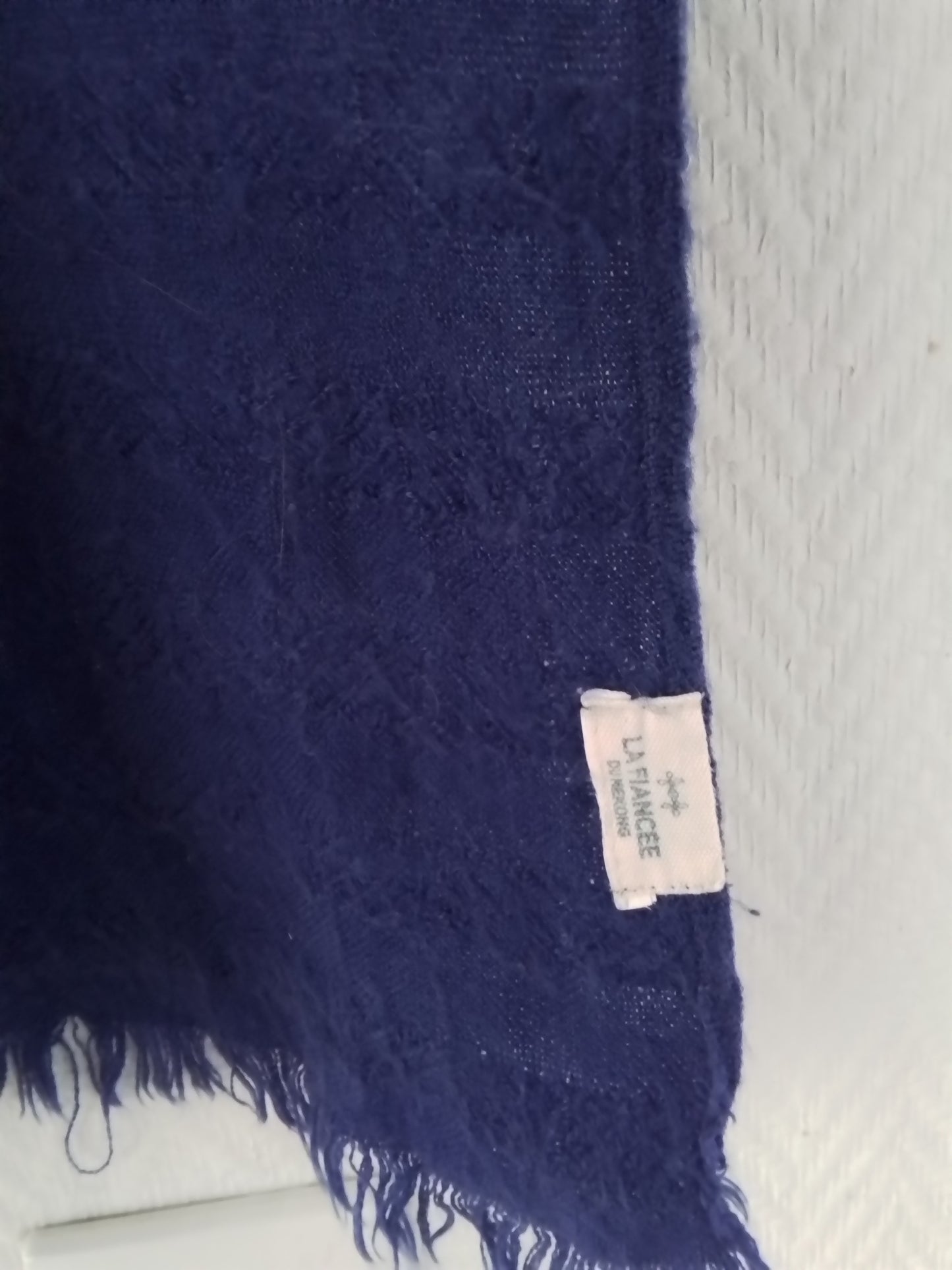 Grande écharpe chaude bleu roi