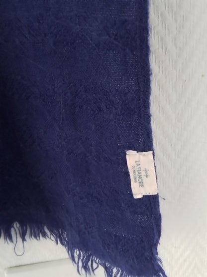 Grande écharpe chaude bleu roi