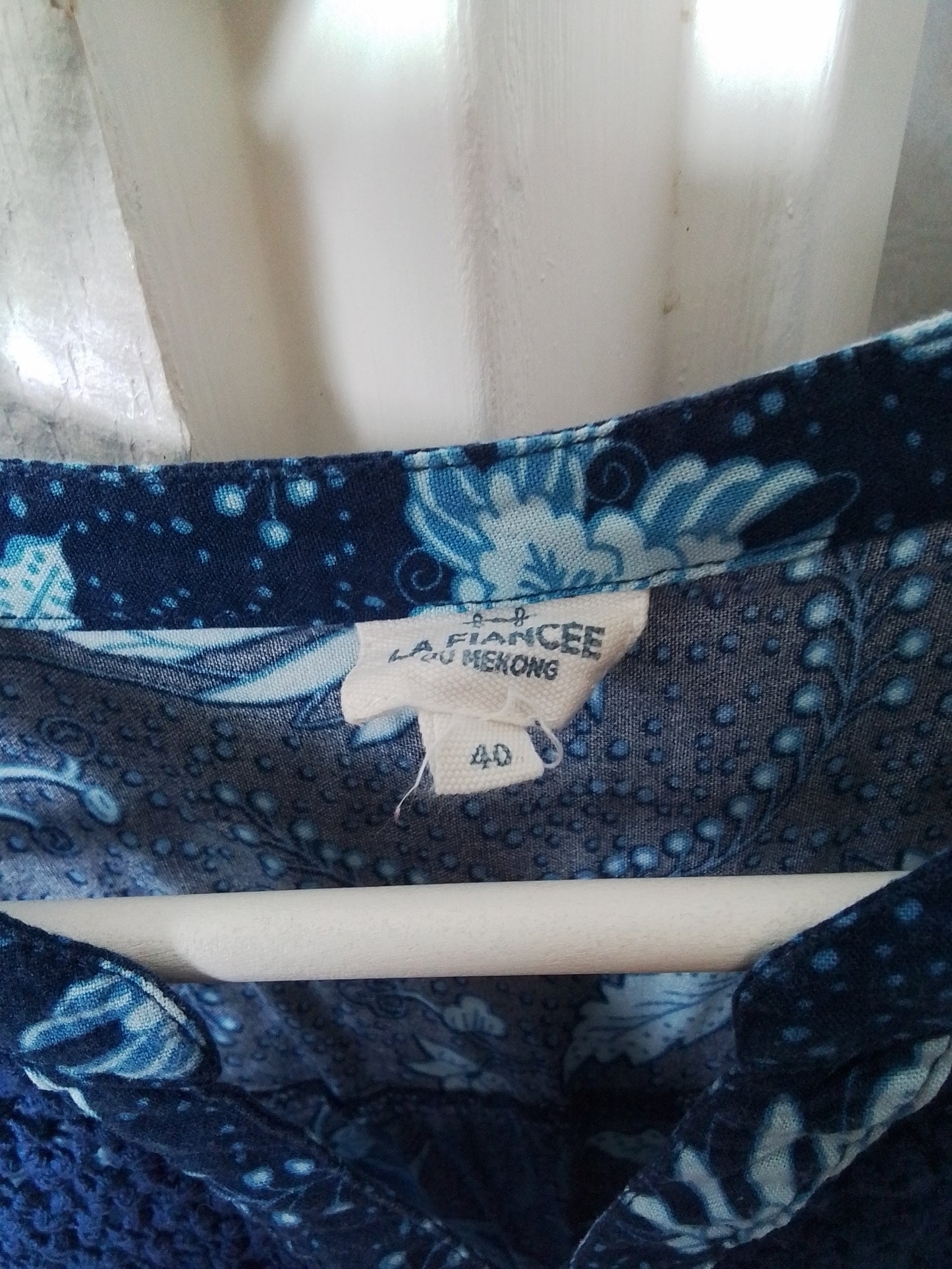Robe coton,  doublée,  élastique à la taille