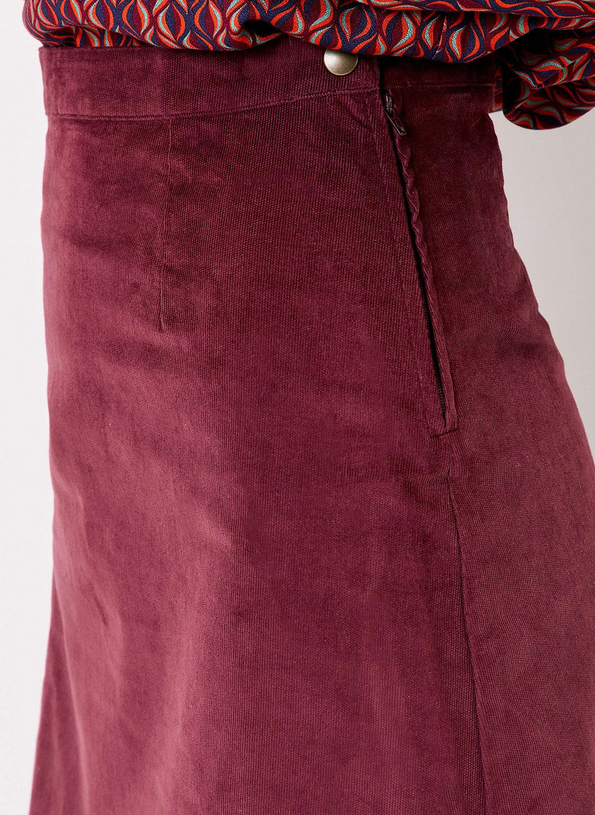 Jupe courte évasée velours bio LINETTE