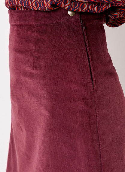 Jupe courte évasée velours bio LINETTE