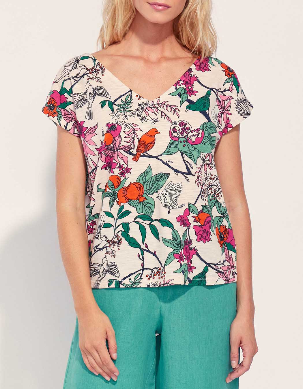 Tee shirt coton flammé bio BACACIANE