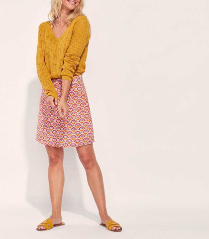 Jupe imprimée coton bio doublée FRIDA