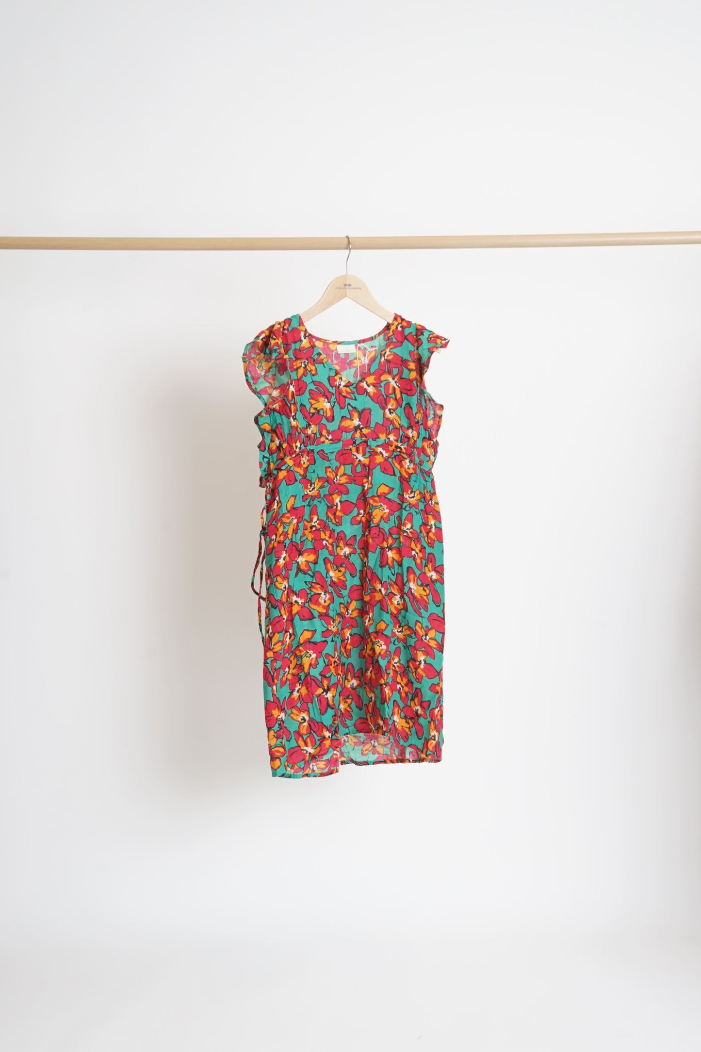 Robe courte volants gaze de coton ORUDA