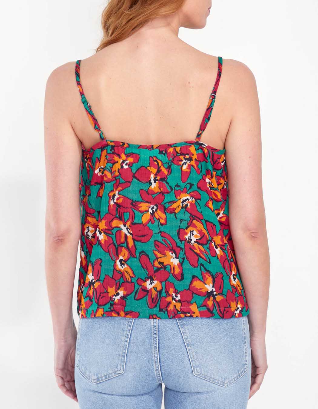 Débardeur boutons gaze de coton ULANI