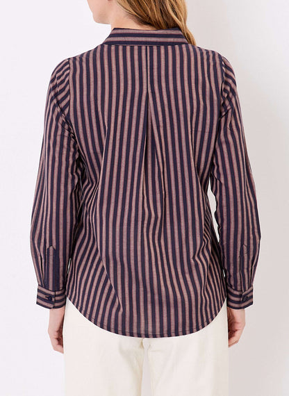 Chemise rayée droite voile de coton bio FEBINY