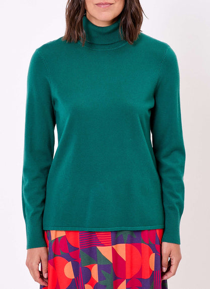 Pull maille col roulé uni BHOLA