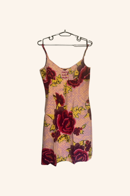 Robe courte à fleurs
