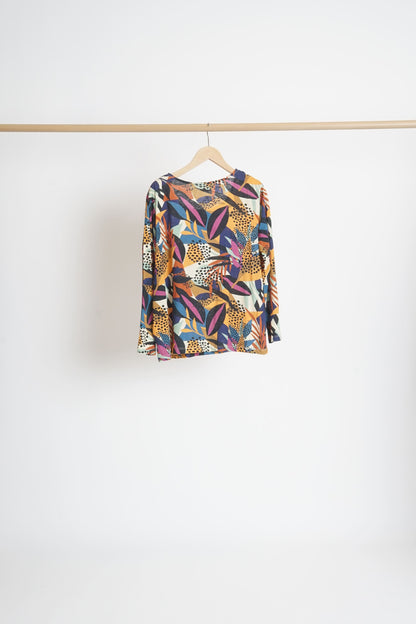 T-shirt droit coton flammé imprimé KANPUR