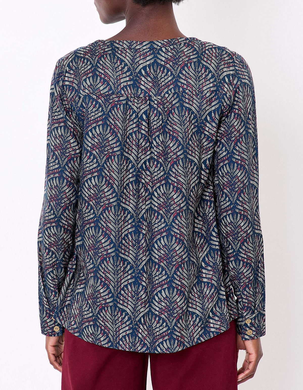 Blouse imprimée fluide évasée col V PALASI
