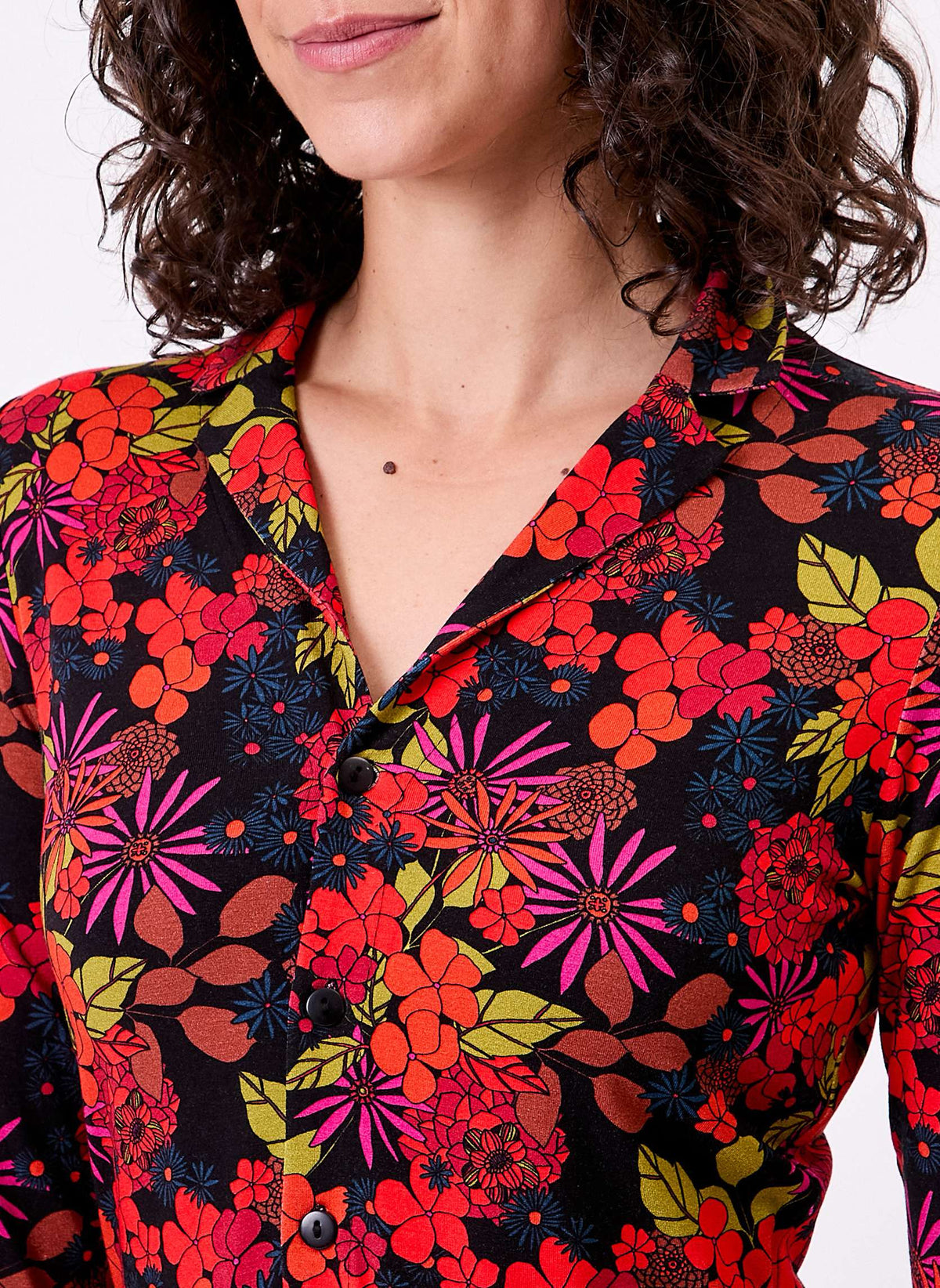 Robe imprimée maille fluide ceinturée EZONE