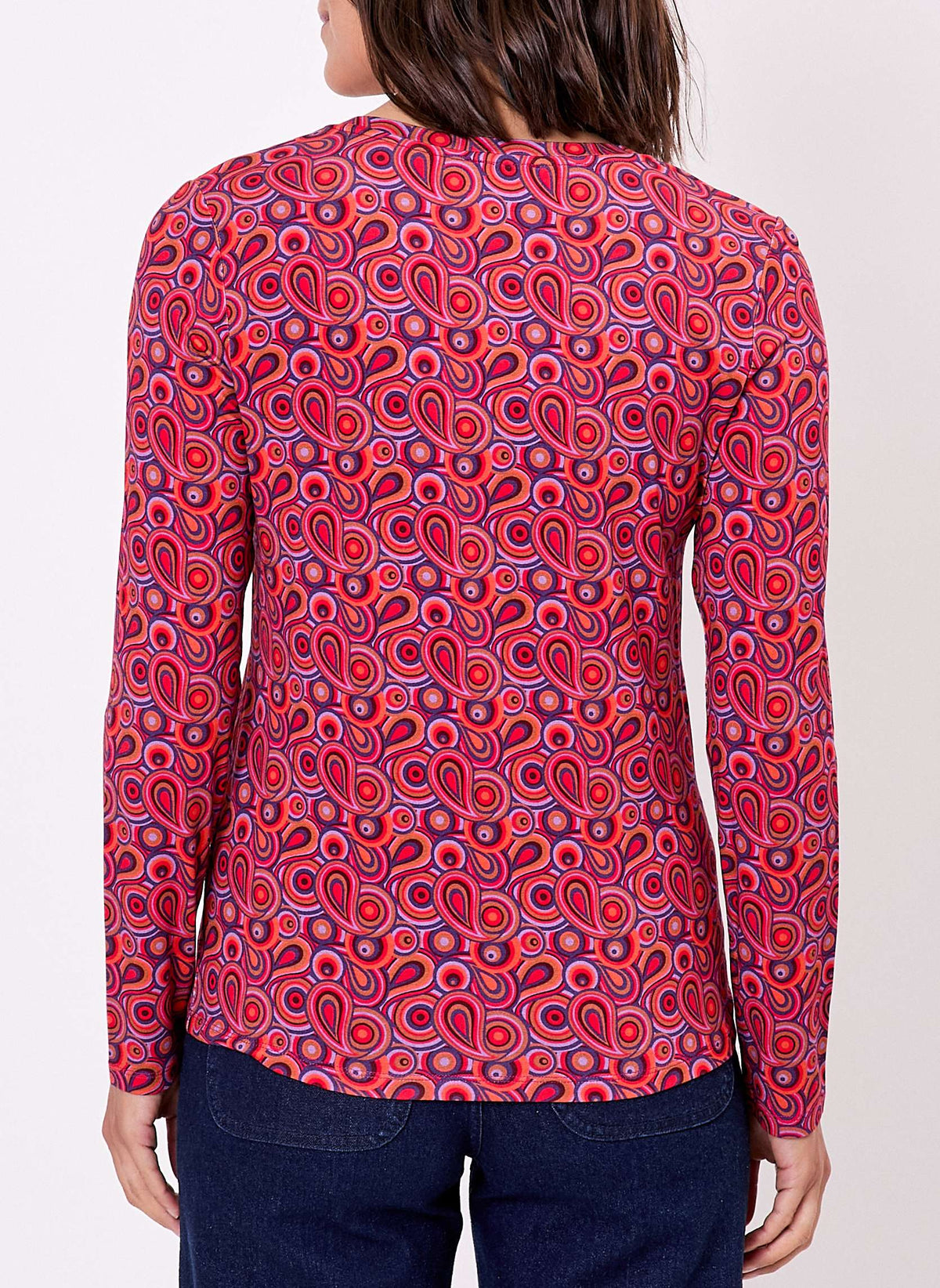 T-shirt imprimé maille fluide col V JULIA