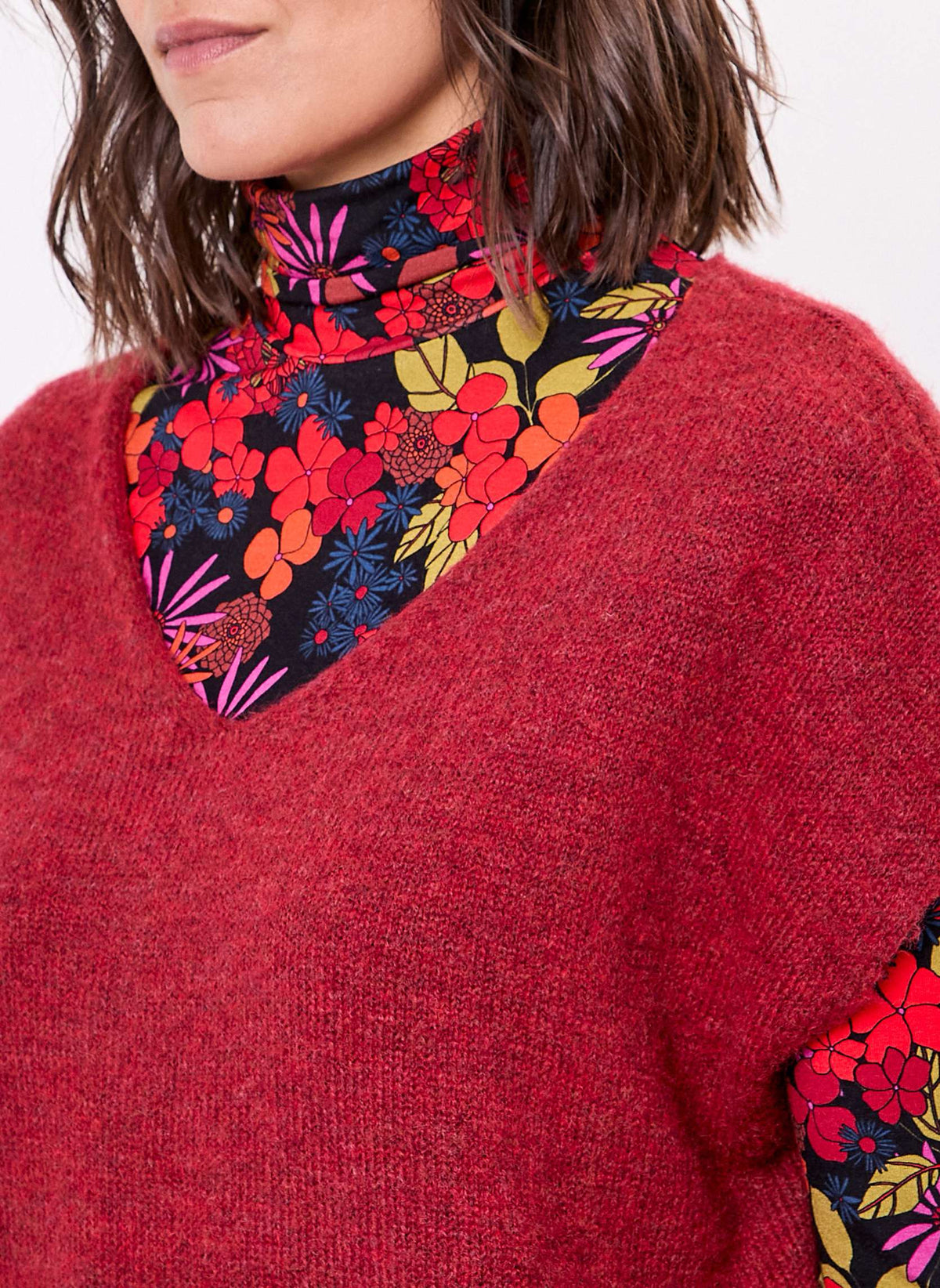 Pull tricot sans manche uni DAKILA