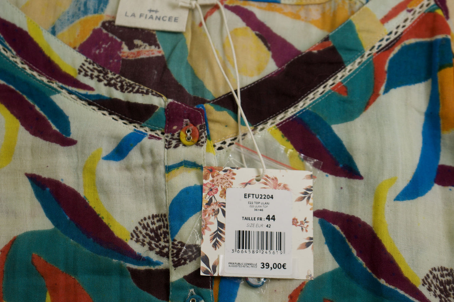 Débardeur boutons gaze de coton ULANI