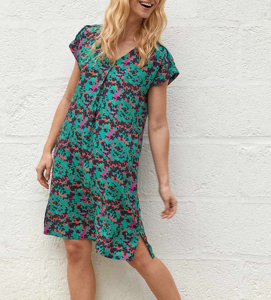 Robe imprimée fluide évasée TATOUINE
