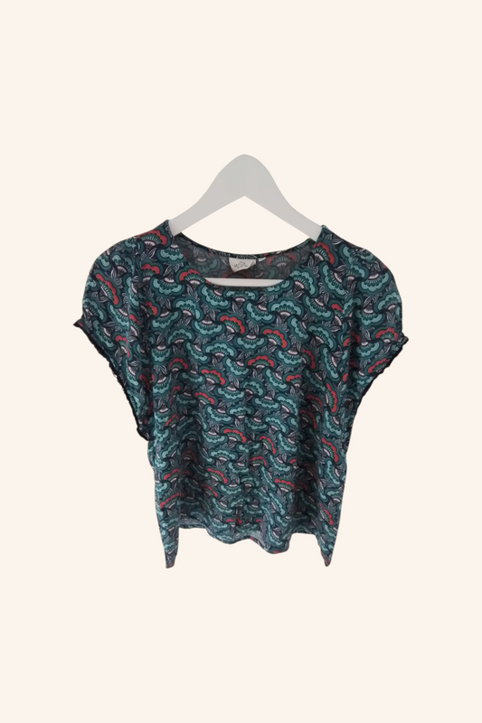 Top fluide Neema coloris nahla marine