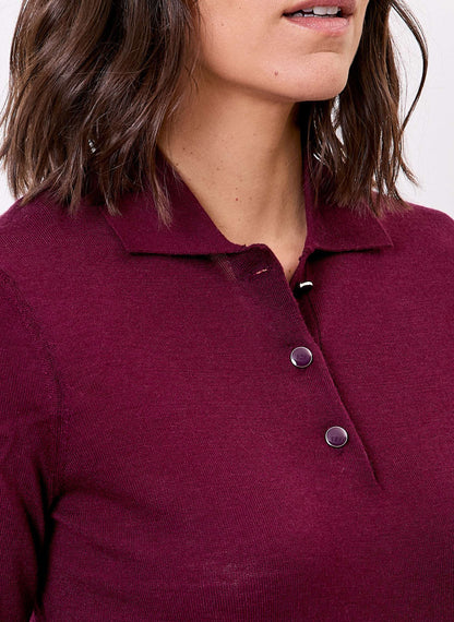 Pull laine mérinos col polo KARL