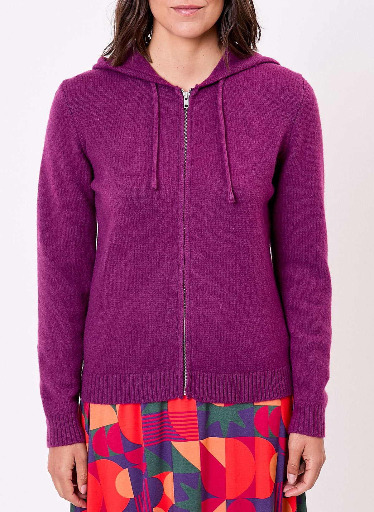 Gilet zippé maille unie à capuche GARREN