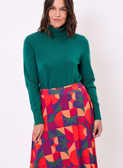 Pull maille col roulé uni BHOLA