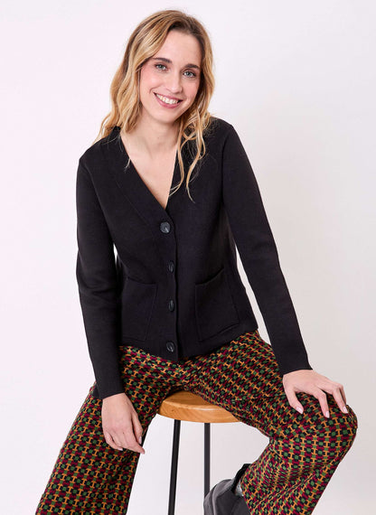 Gilet boutonné maille compacte MULADI
