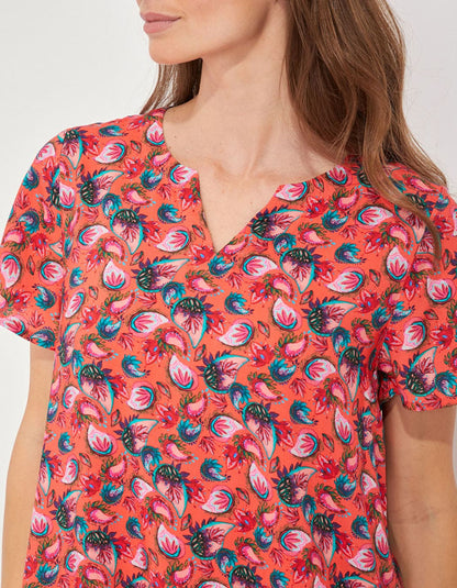 Robe imprimée fluide évasée Ecovero ZOE