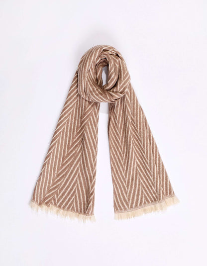 Écharpe chevron à franges HAMIDA