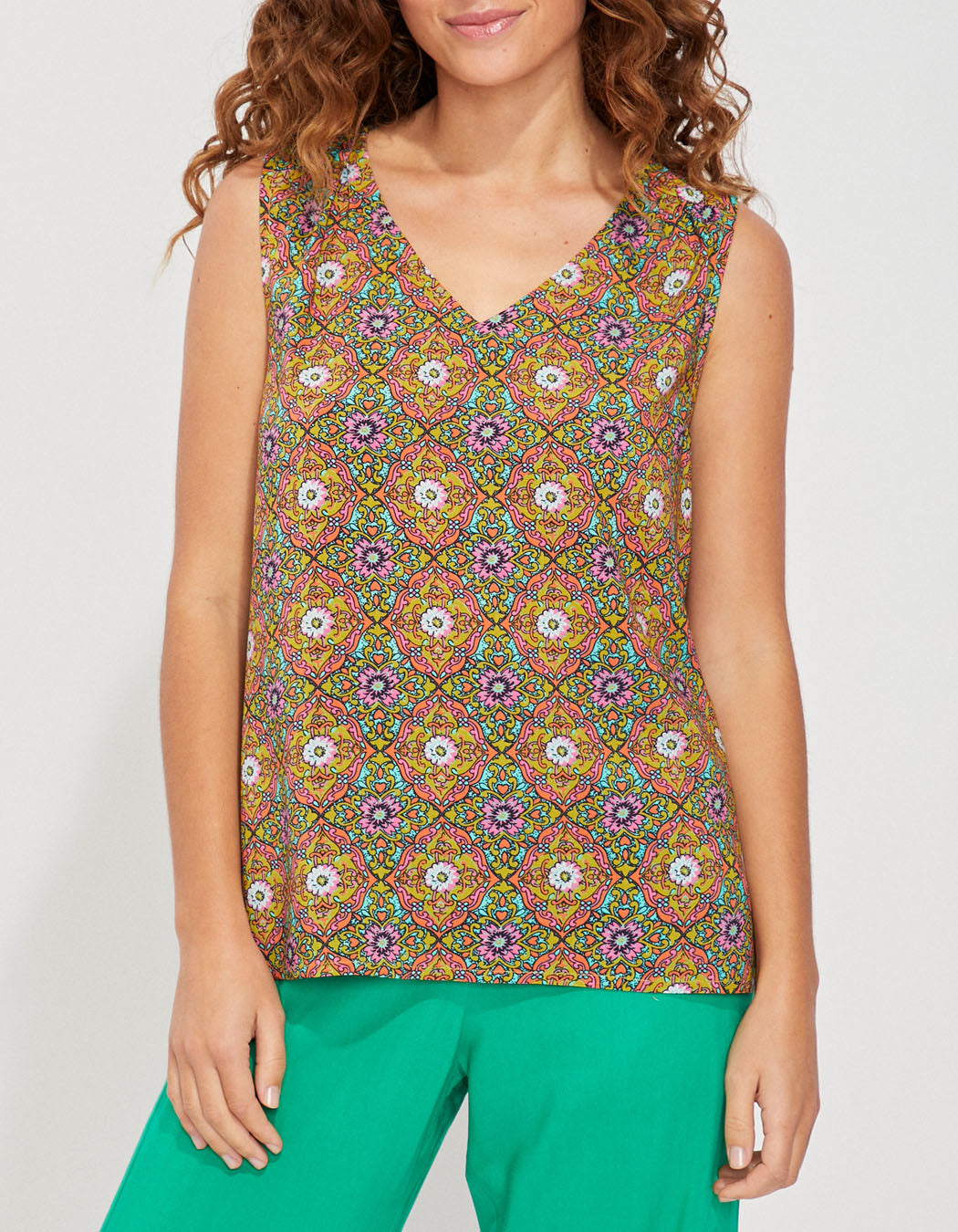 Top évasé sans manche ecovero MAYAHUEL