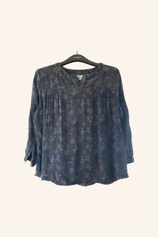 Blouse bleue marine à manches longues