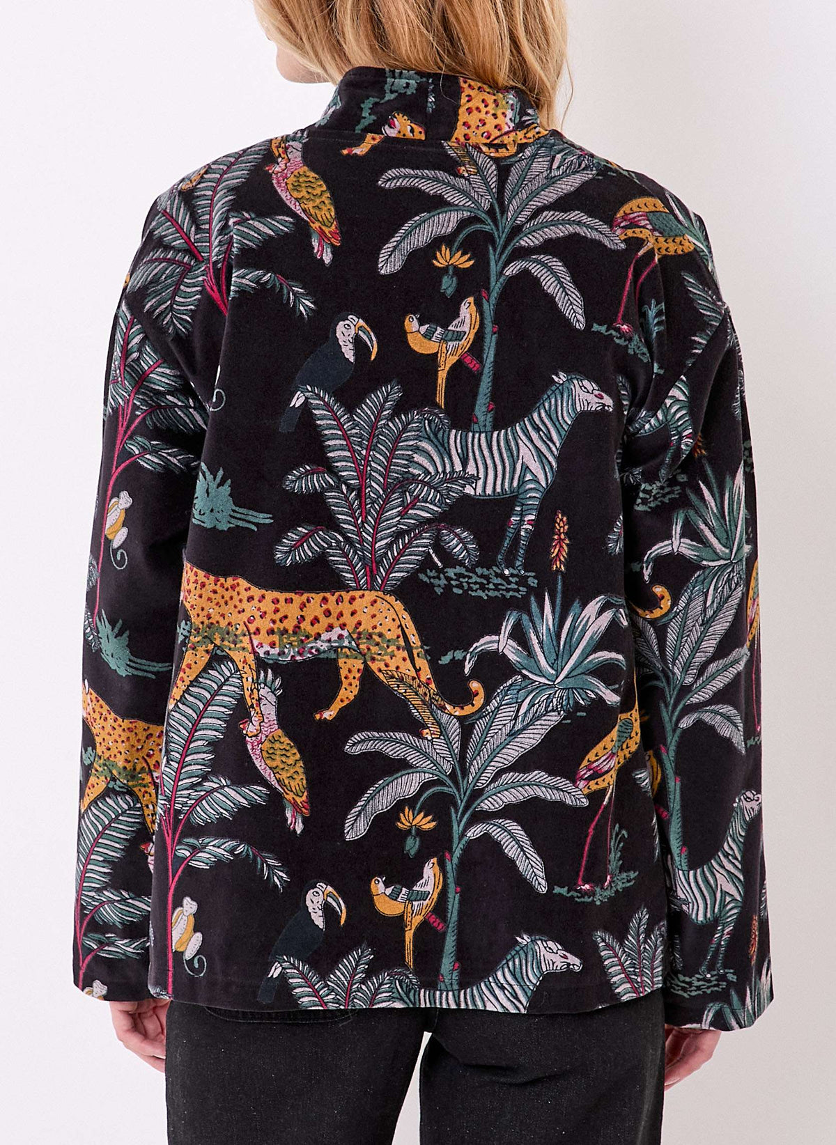 Veste Kimono velours imprimé indien DHARMA