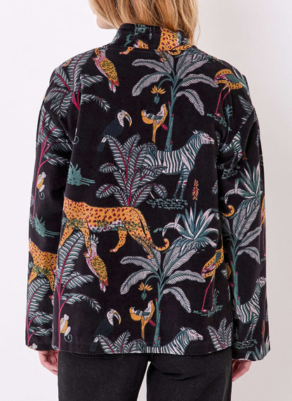 Veste Kimono velours imprimé indien DHARMA