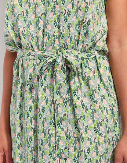 Robe droite imprimée ceinturée Ecovero TERESA