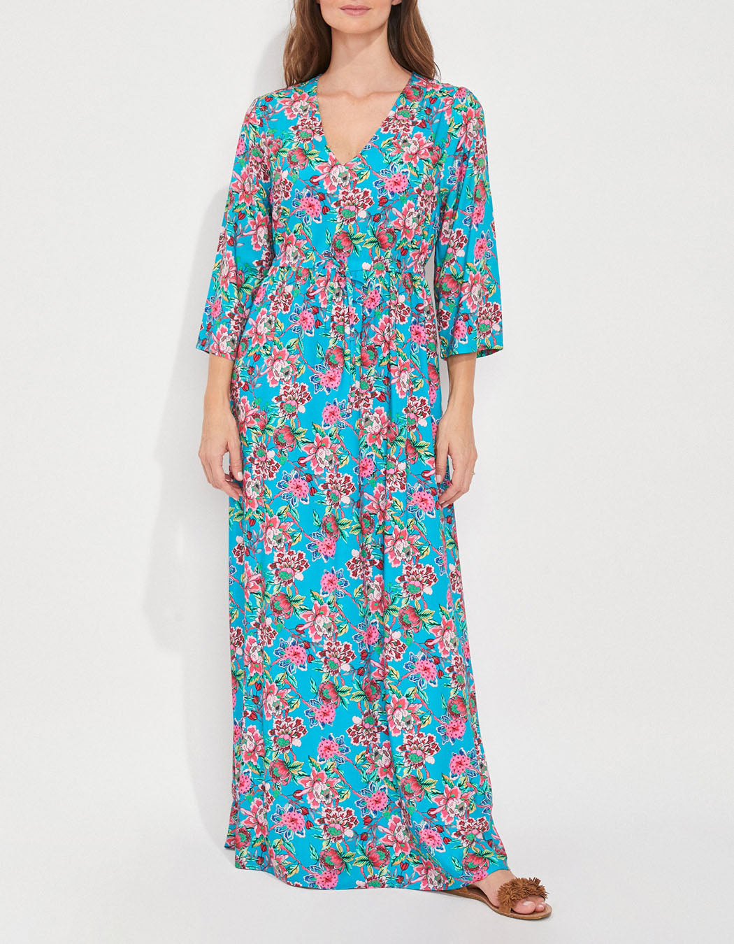 Robe longue imprimée fluide Ecovero QUIMPUR