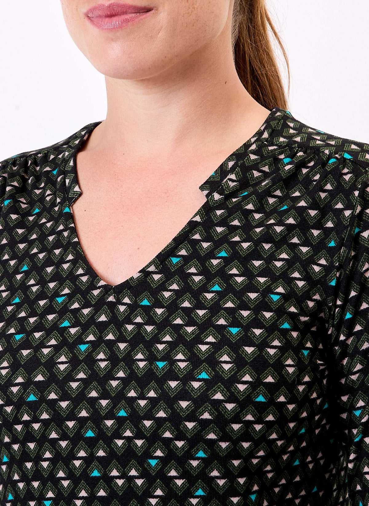 T-shirt imprimé fluide col V maille ORVAR