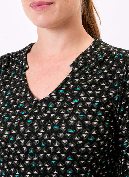 T-shirt imprimé fluide col V maille ORVAR