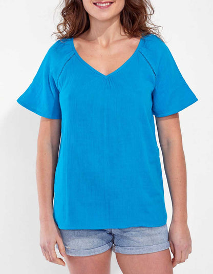 Top évasé gaze de coton XALADA