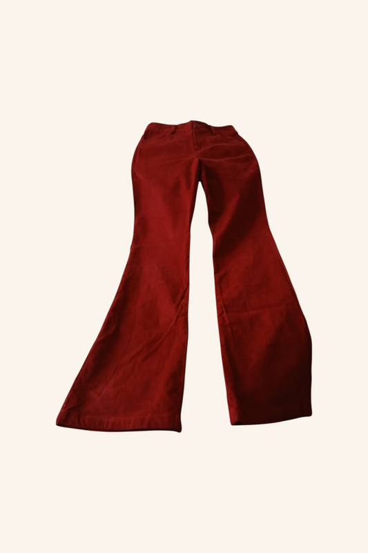 Pantalon flare velours