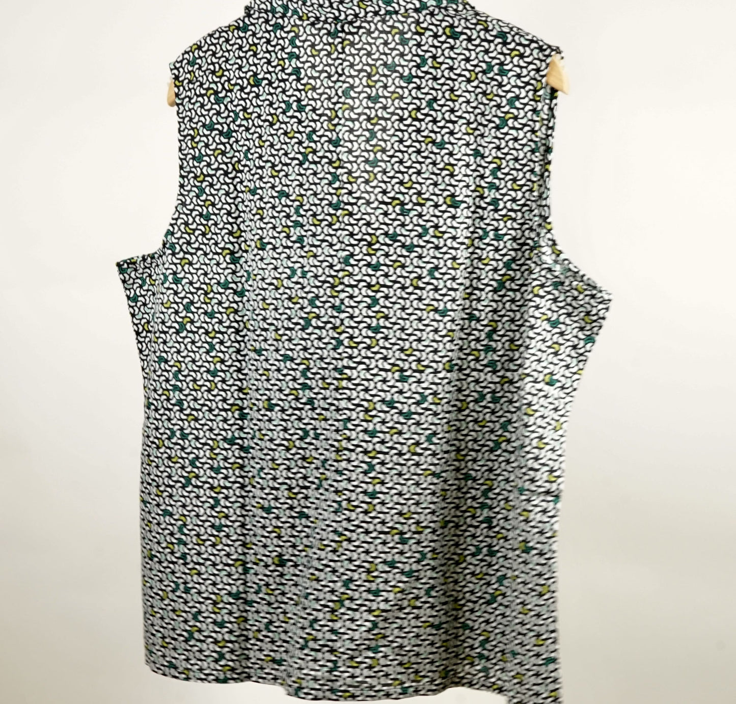 Chemisier imprimé sans manche coton lin ROSA