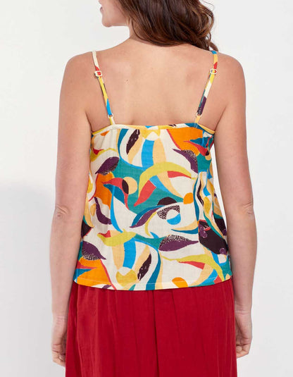 Débardeur boutons gaze de coton ULANI