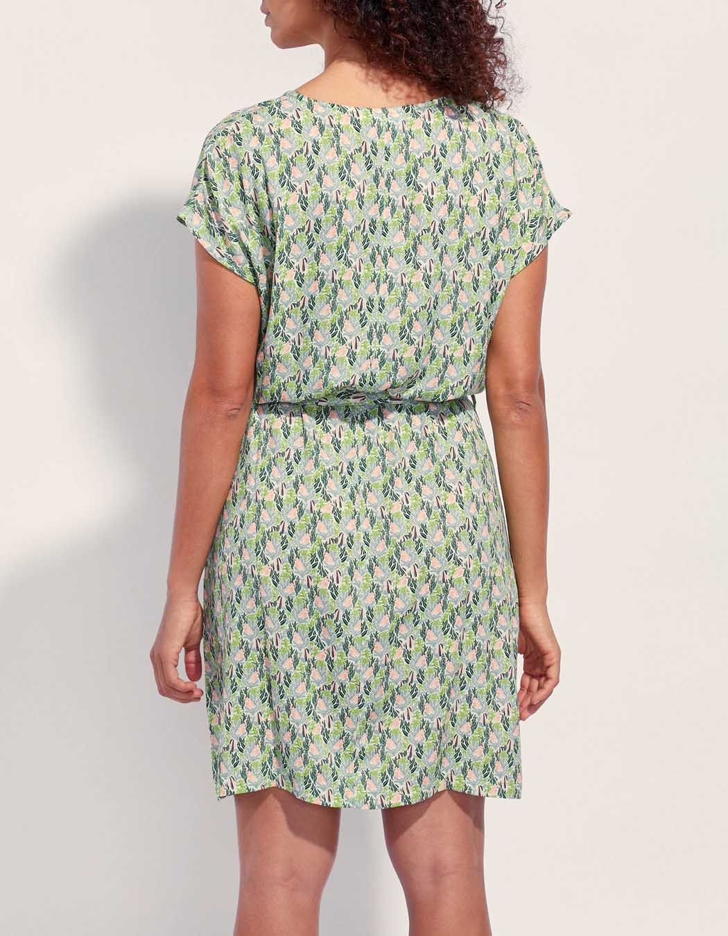 Robe droite imprimée ceinturée Ecovero TERESA