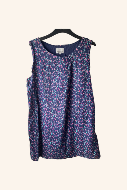 Robe bleu motif à pois