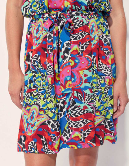 Robe droite imprimée ceinturée Ecovero TERESA
