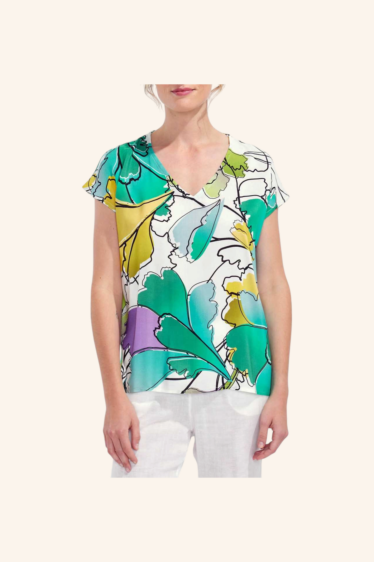 Blouse sans manches imprimée HENA