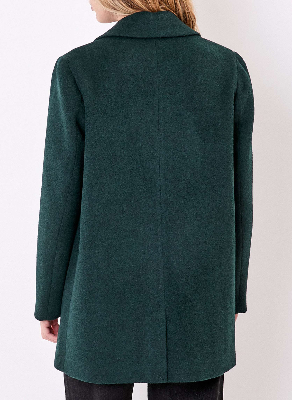 Manteau droit lainage uni AUDREY