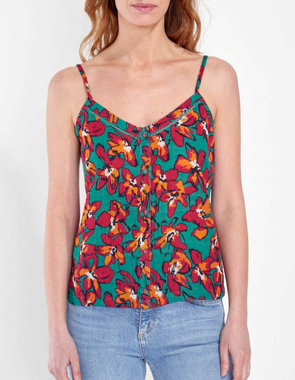 Débardeur boutons gaze de coton ULANI